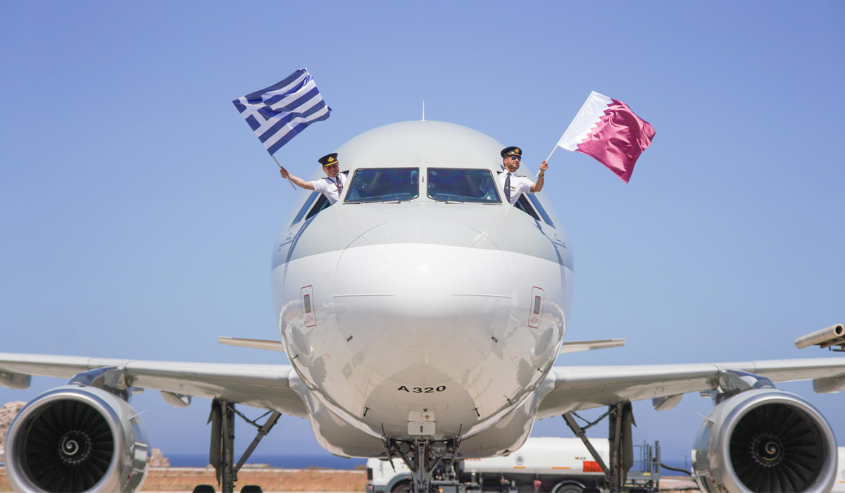 Qatar Airways Touches Down in Santorini, Greece